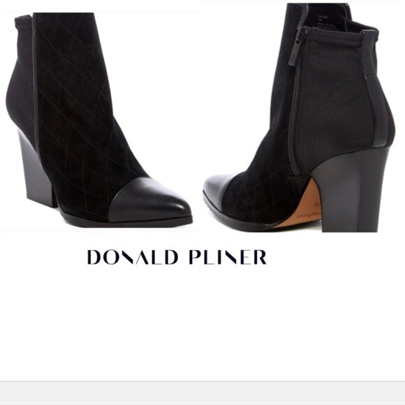 DONALD J PLINER BLACK VALDEZ Ankle Boots - Picture 1 of 14